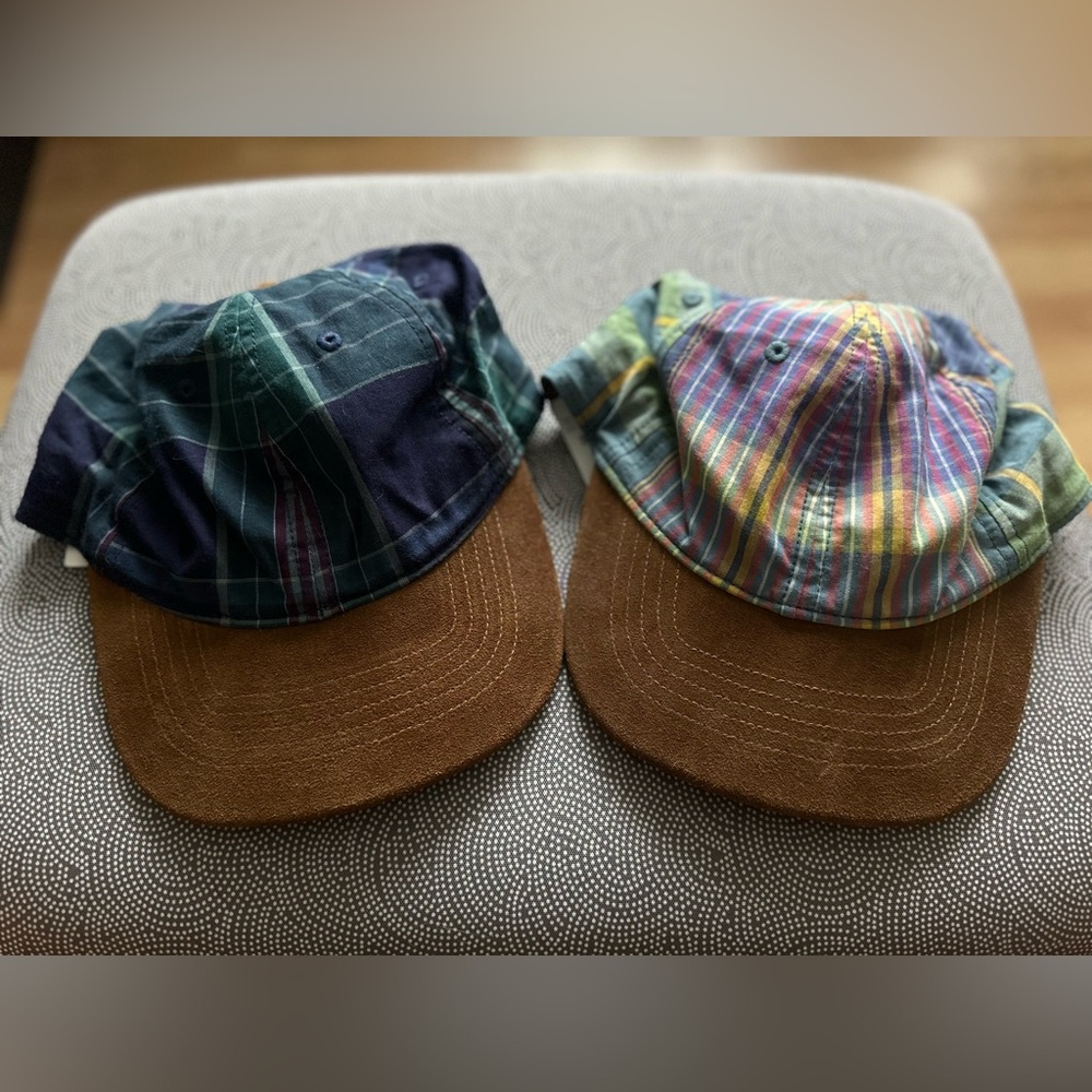 J. Crew Plaid Baseball Caps
